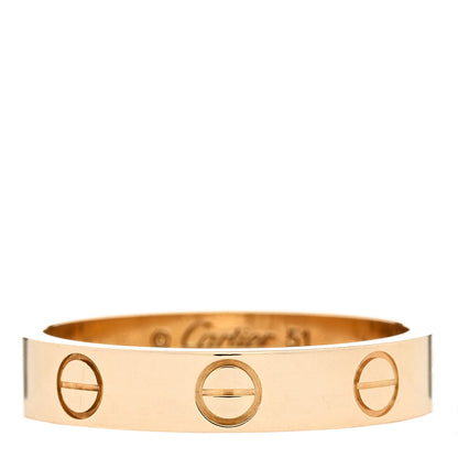 Cartier 18K Yellow Gold 3.5mm LOVE Wedding Band Ring 51 5.75 1 of 5