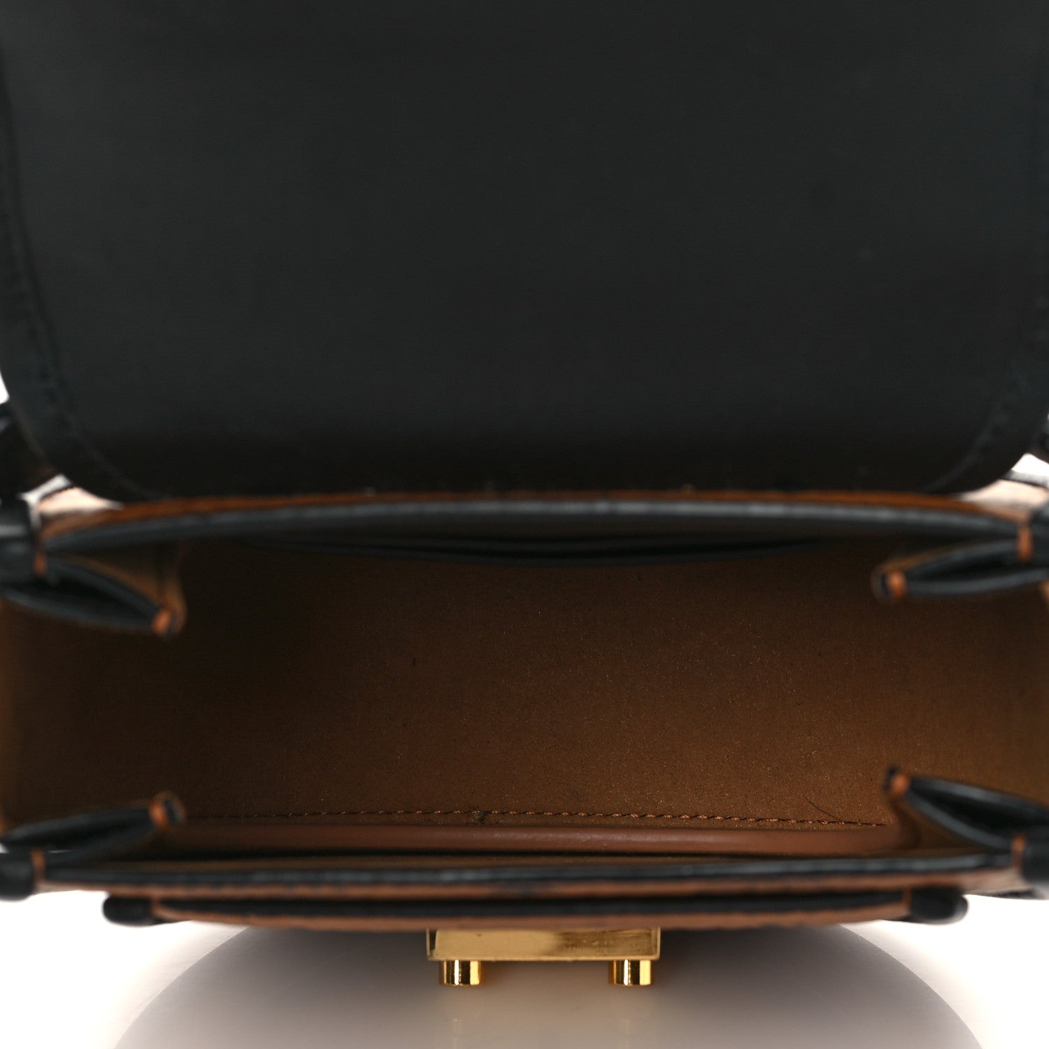 MCM Visetos Mini Patricia Shoulder Bag Cognac Black 4 of 8