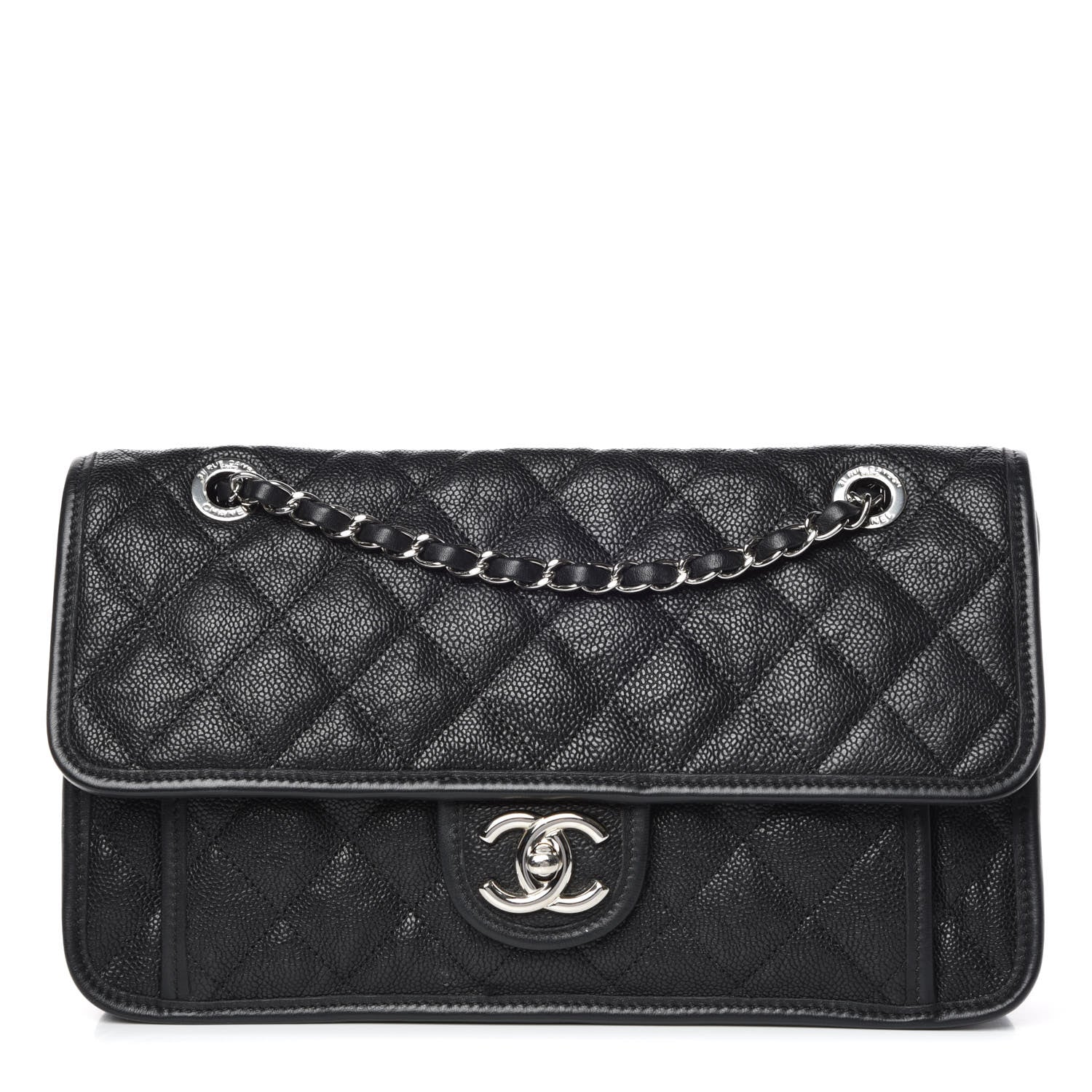Chanel Caviar Quilted Medium French Riviera Flap Black 1 of 12