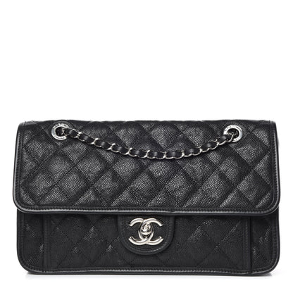 Chanel Caviar Quilted Medium French Riviera Flap Black 1 of 12