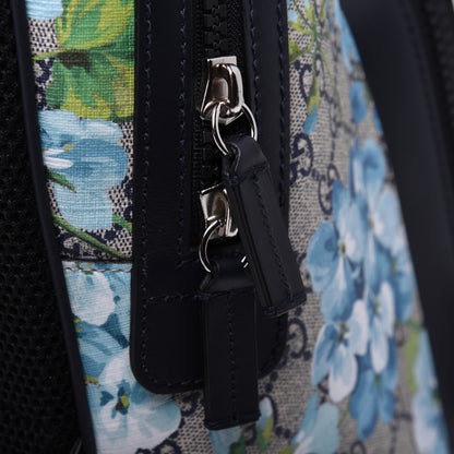 Gucci GG Supreme Monogram Blooms Medium Day Backpack Beige Blue Navy 11 of 15