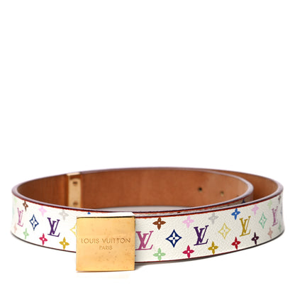 Louis Vuitton Monogram Multicolor Ceinture Belt 80 32 White 1 of 9