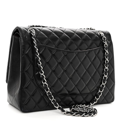 Chanel Lambskin Quilted Maxi Double Flap Black 3 of 12