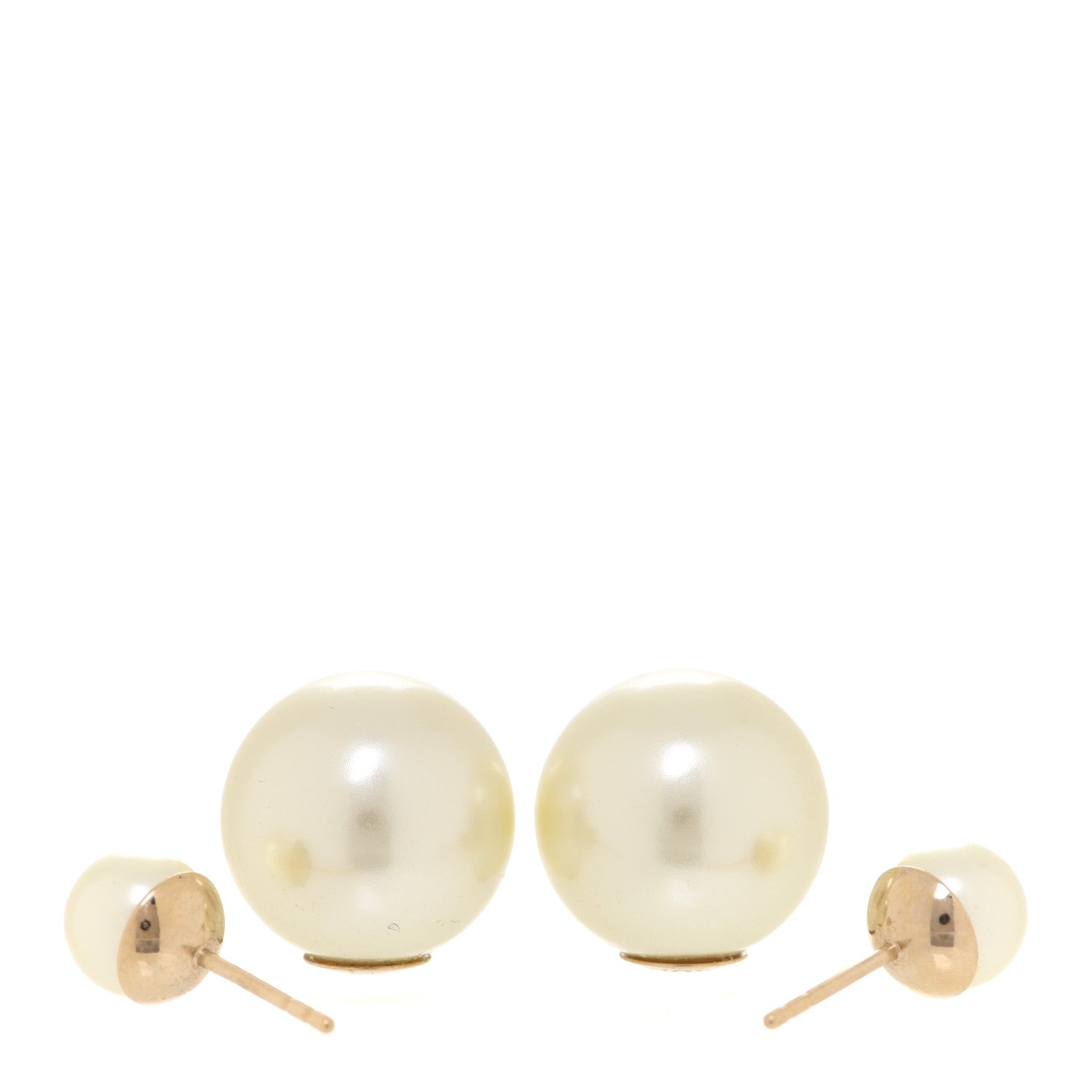 Christian Dior Pearl Mise En Dior Tribal Earrings Gold 3 of 5