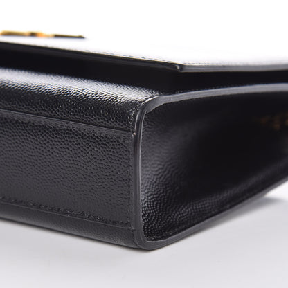 Saint Laurent Grain De Poudre Medium Classic Monogram Kate Satchel Black 15 of 15