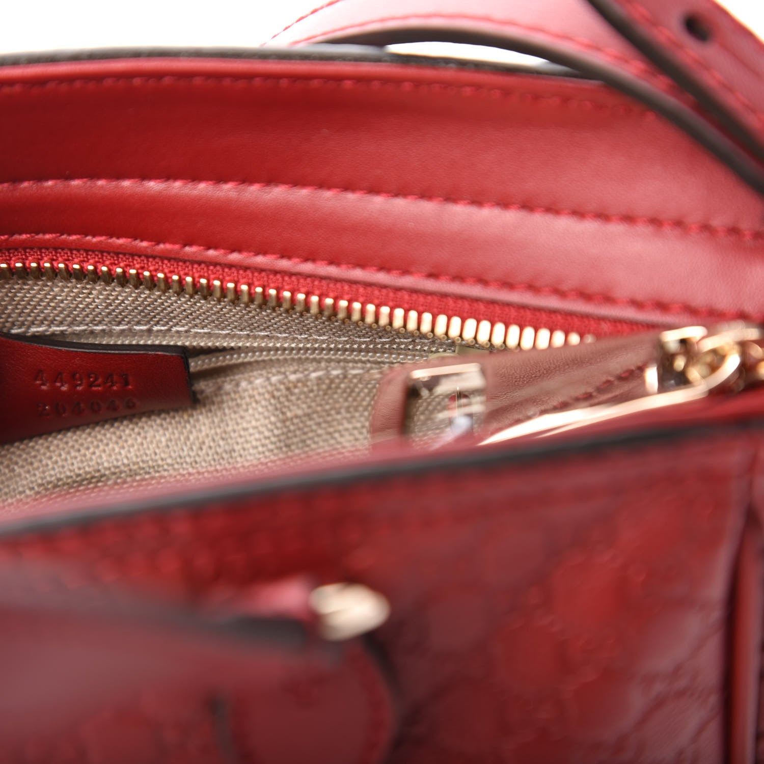 Gucci Microguccissima Small Bree Tote Red 9 of 10
