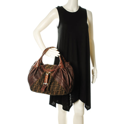 Fendi Zucca Nappa Nuvolata Vitello Tortuga Spy Tobacco Moro 2 of 7