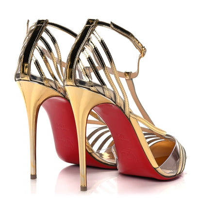 Christian Louboutin Patent PVC Deck 100 Pumps 40.5 Gold 4 of 11