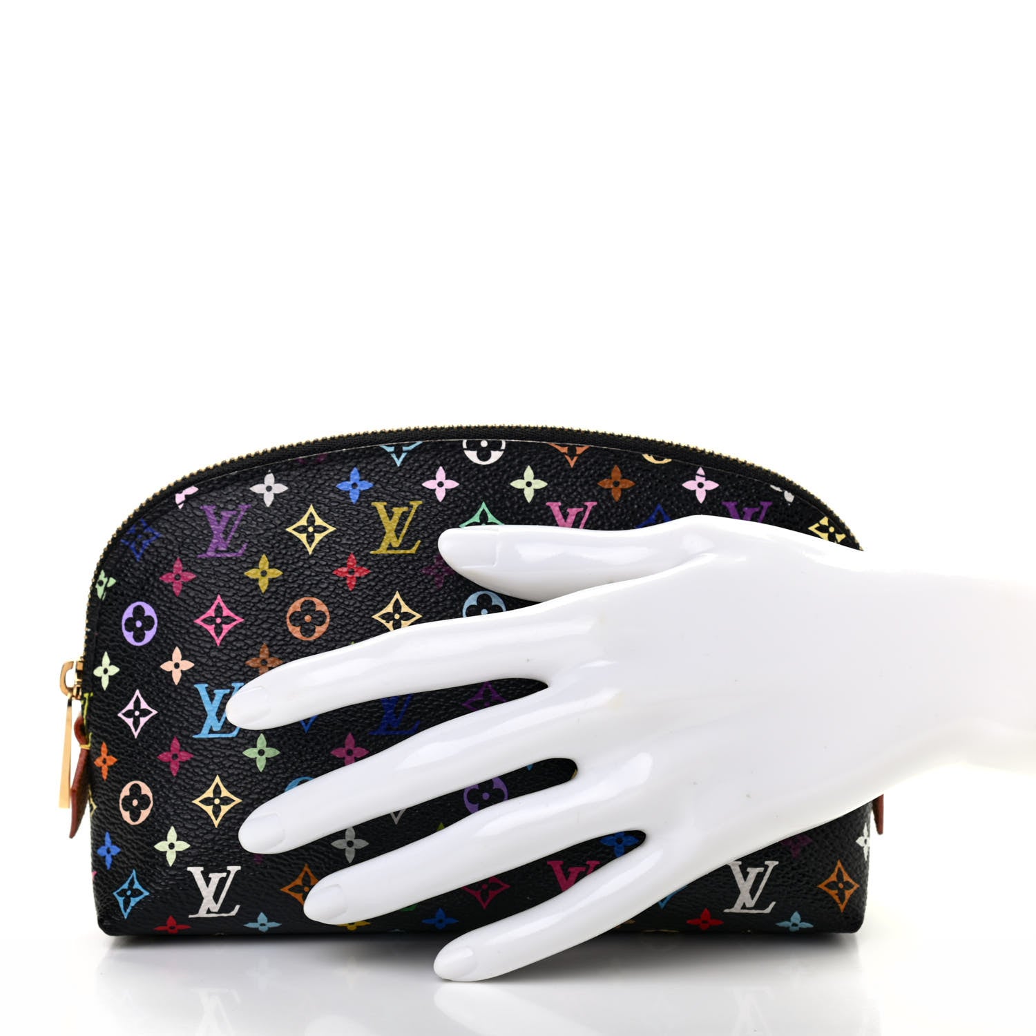 Louis Vuitton Monogram Multicolor Cosmetic Pouch Black Grenade 2 of 6