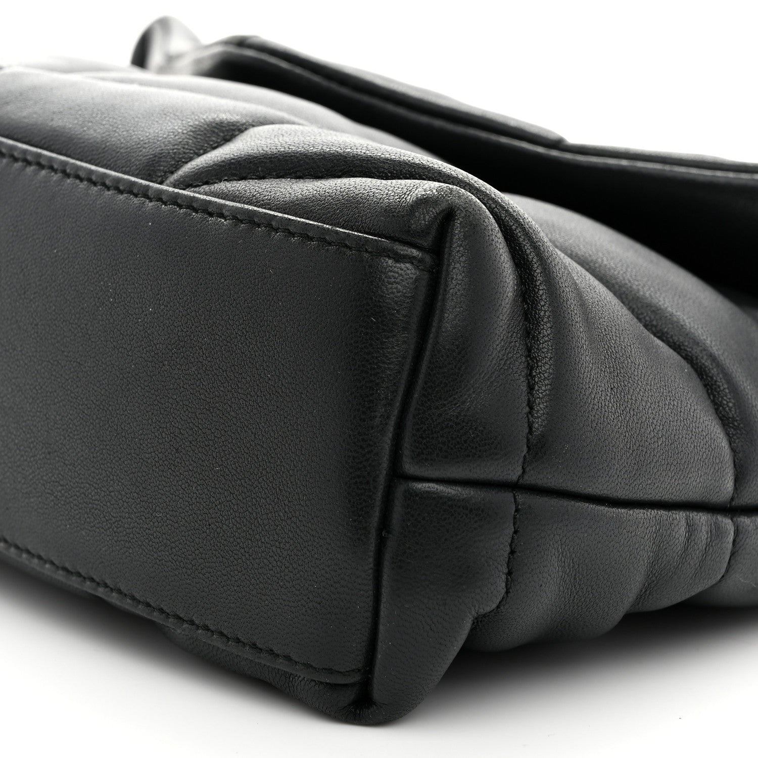 Saint Laurent Lambskin Quilted Toy Loulou Puffer Monogram Chain Satchel Black 11 of 11