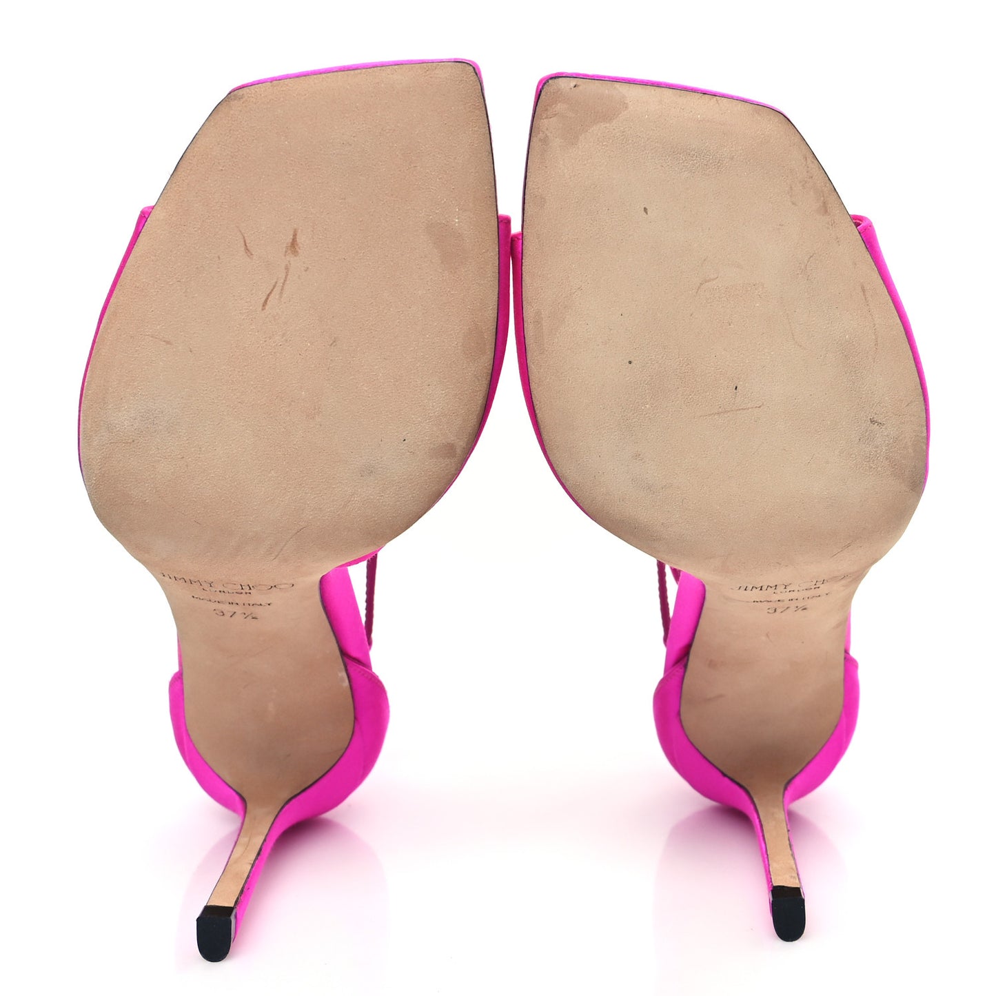 Satin Azia 95 Strap Sandals 37.5 Fuchsia
