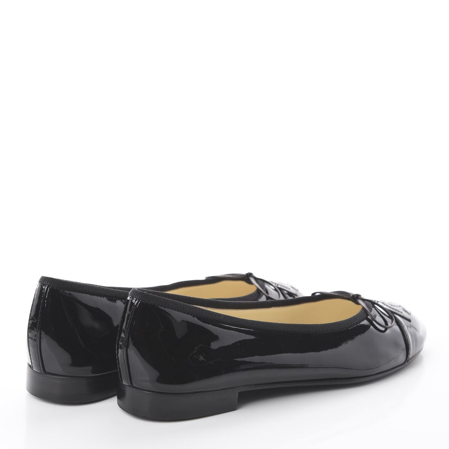 Patent CC Cap Toe Ballerina Flats 36.5 Black