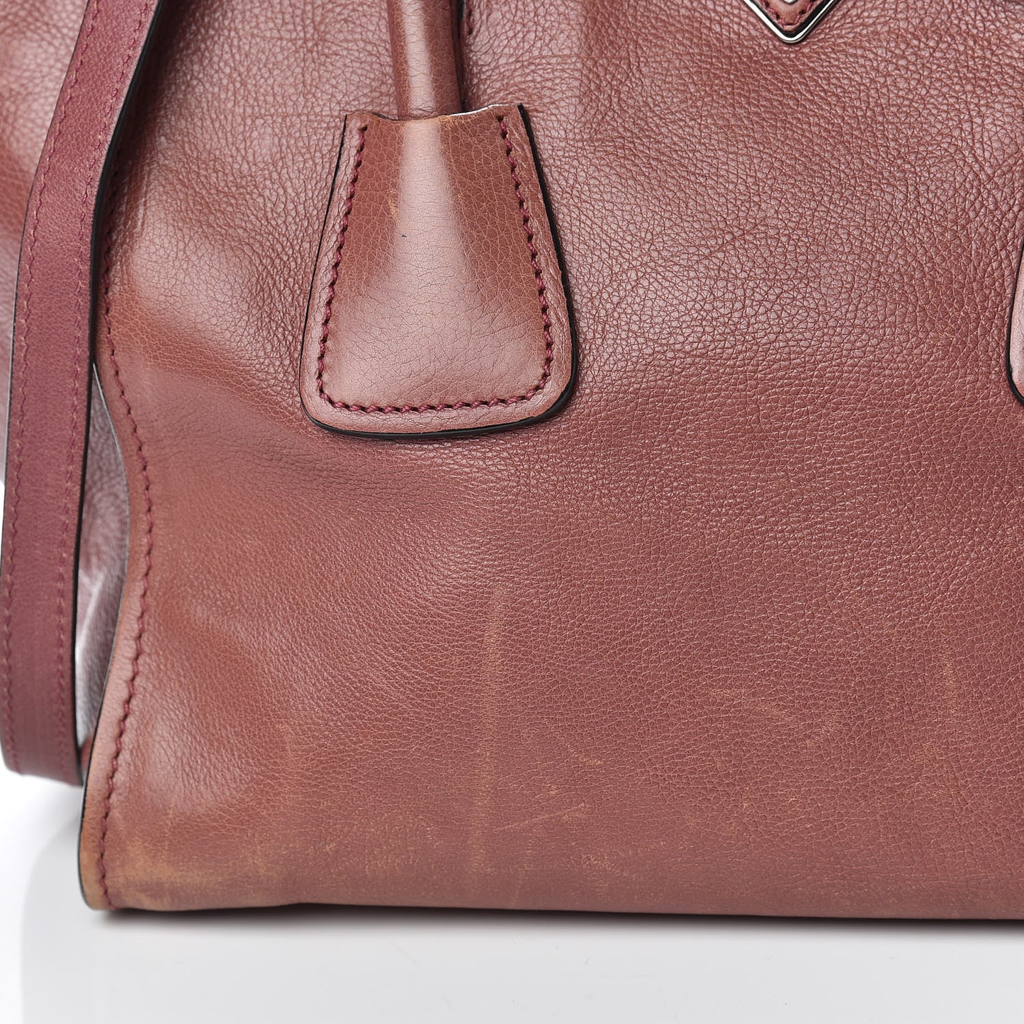 Glace Calf Small Twin Pocket Tote Pink