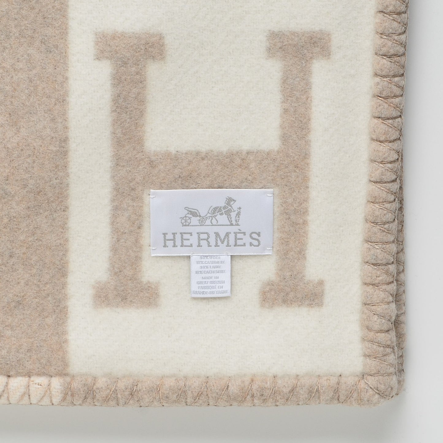 Wool Cashmere Avalon III Blanket Coco Camomille