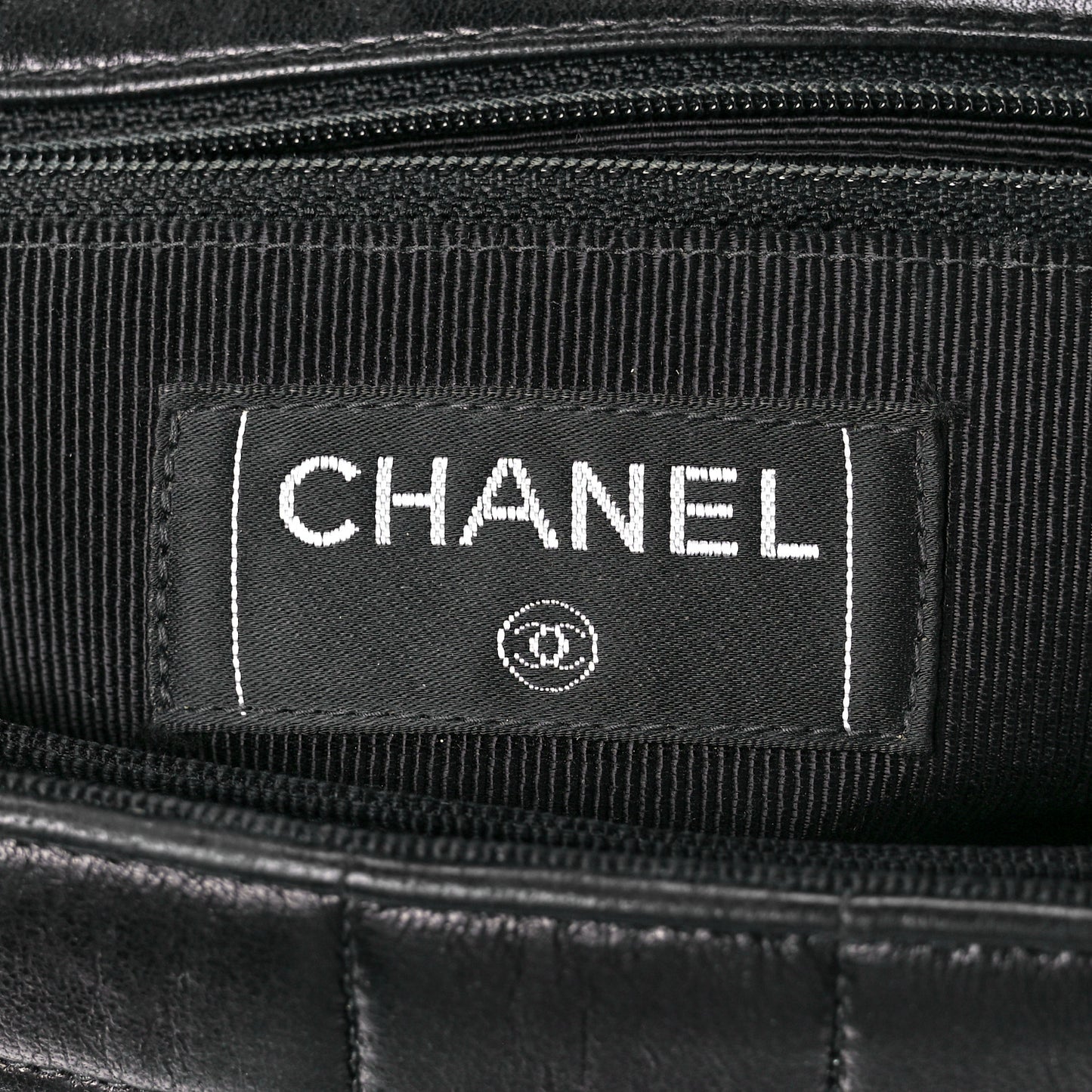 Lambskin Square Stitched Reissue Multi Pocket Flap Black