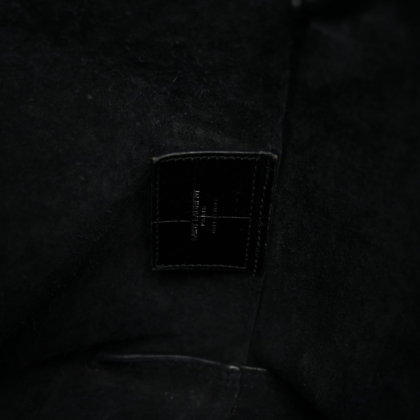Calfskin Crocodile Embossed Shopping Tote Black