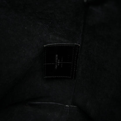 Saint Laurent Calfskin Crocodile Embossed Shopping Tote Black 7 of 16