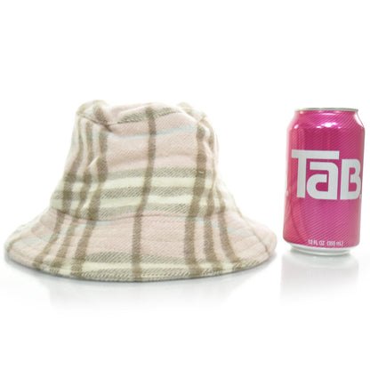 Burberry Cashmere Candy Check Bucket Hat Pink 2 of 7