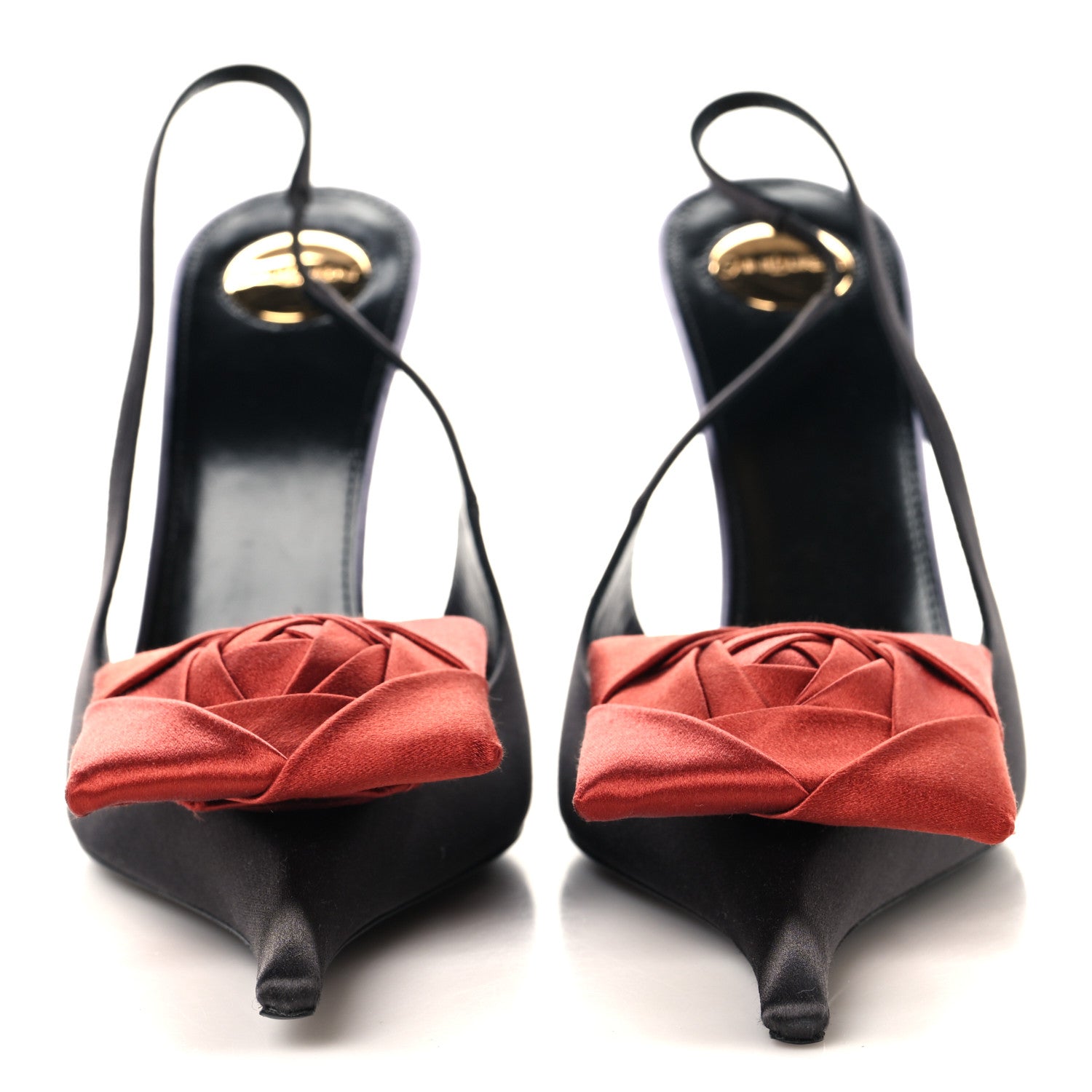Saint Laurent Satin Crepe AMALIA 110 Pumps 38.5 Dark Lilas 3 of 9