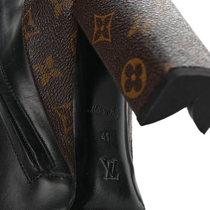 Louis Vuitton Calfskin Monogram Star Trail Ankle Boots 41 Black 6 of 8