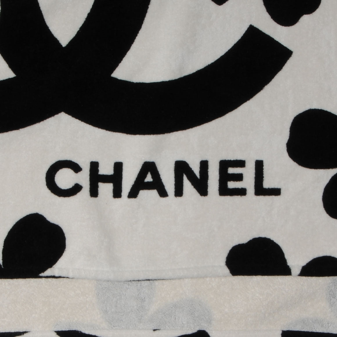 Chanel Cotton Clover Beach Towel Black/White 1 of 5