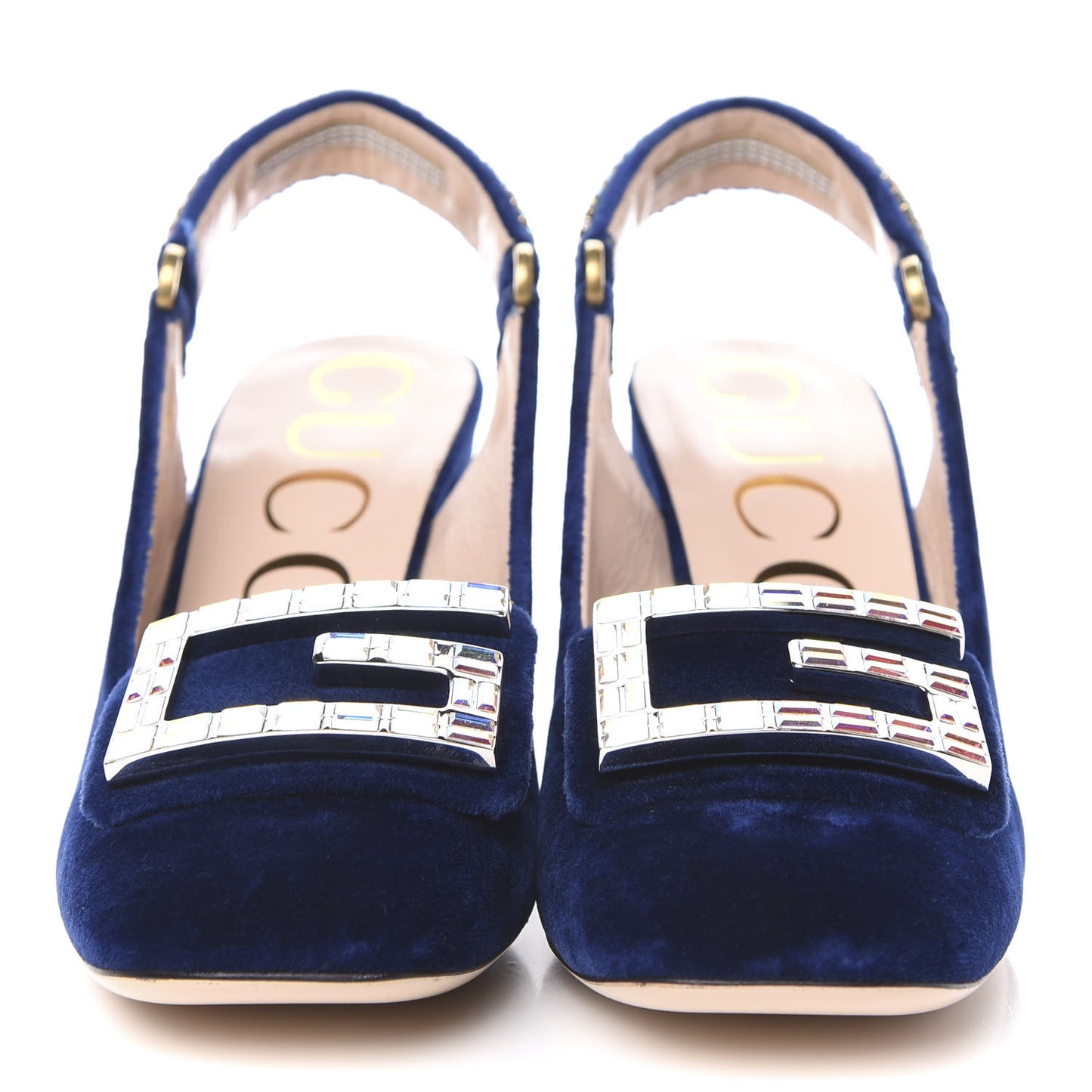 Velvet Crystal Square G Madelyn Slingbacks 36 Cobalt Blue