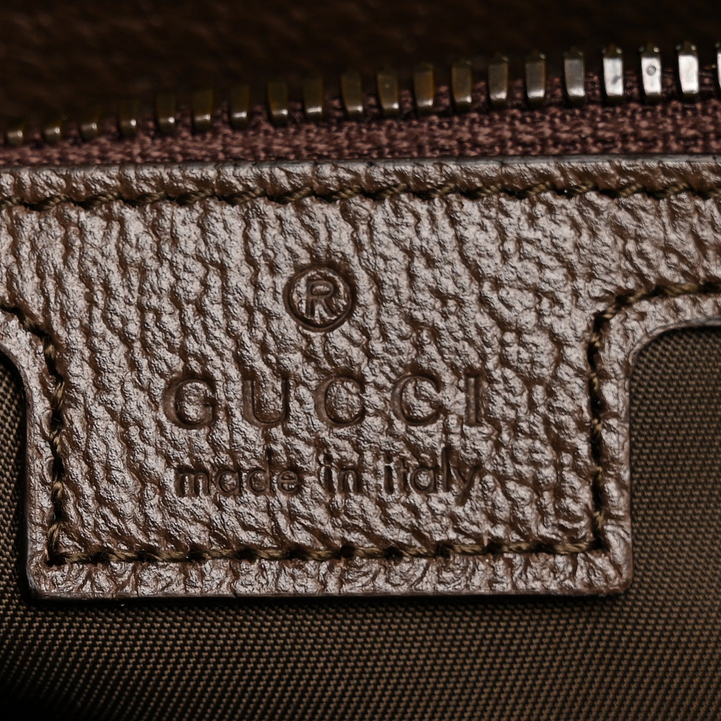 GG Supreme Monogram Textured Calfskin Web Small Cosmetic Case Beige Ebony New Acero