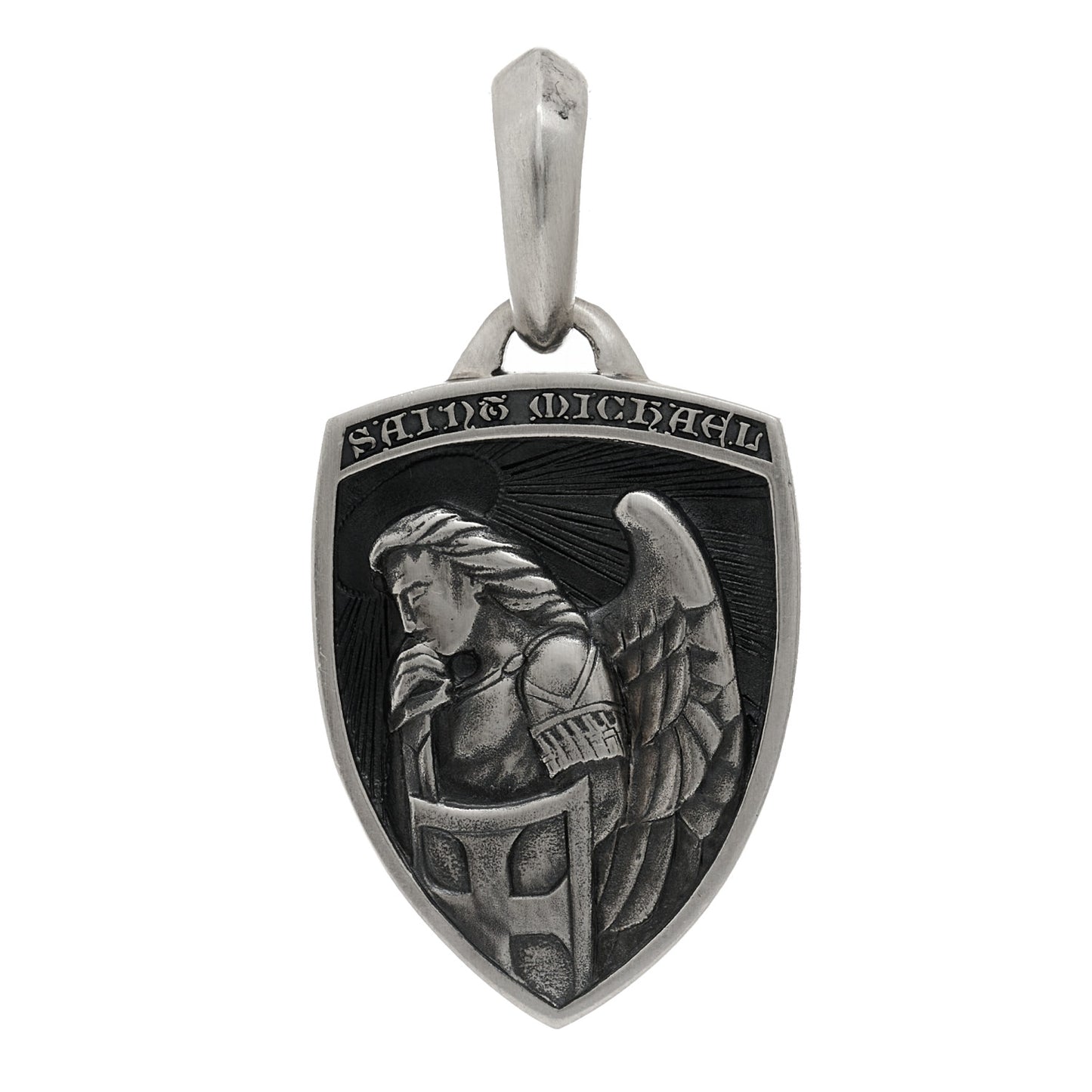 Sterling Silver St. Michael Amulet Pendant