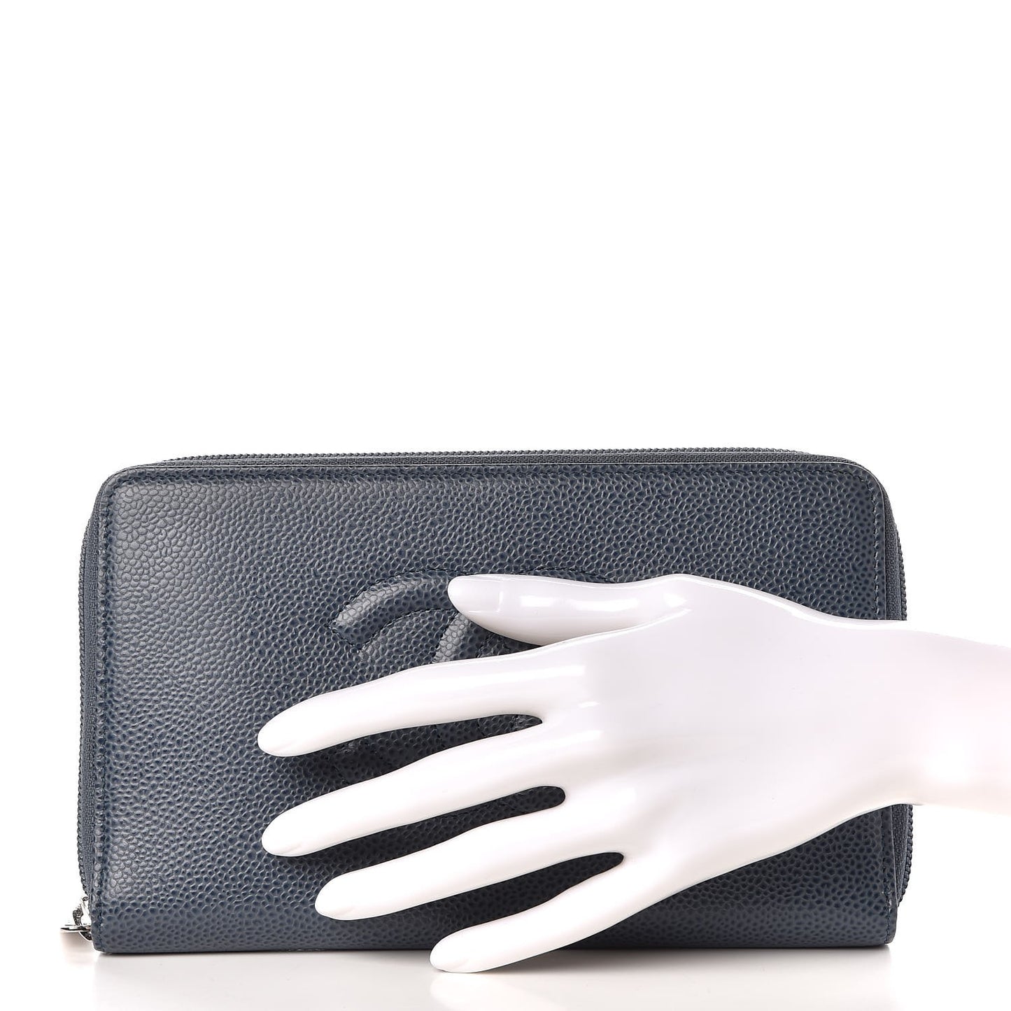Caviar Timeless Travel Zip Wallet Blue