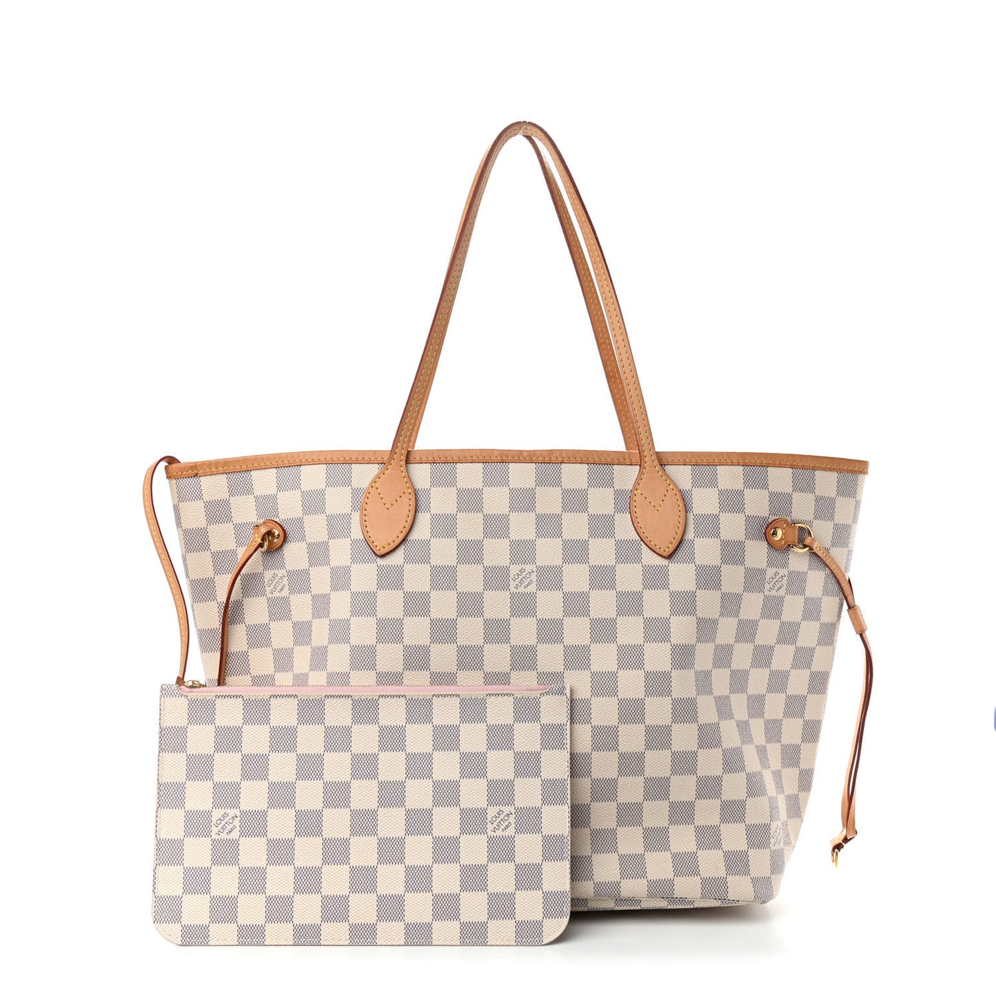 Damier Azur Neo Neverfull MM Rose Ballerine