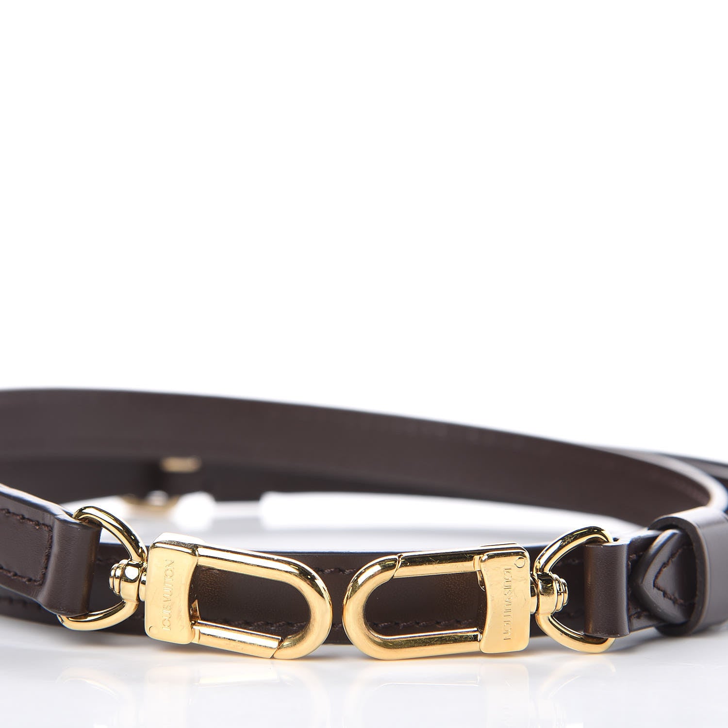 Louis Vuitton Calfskin 16mm Adjustable Shoulder Strap Brown 3 of 4