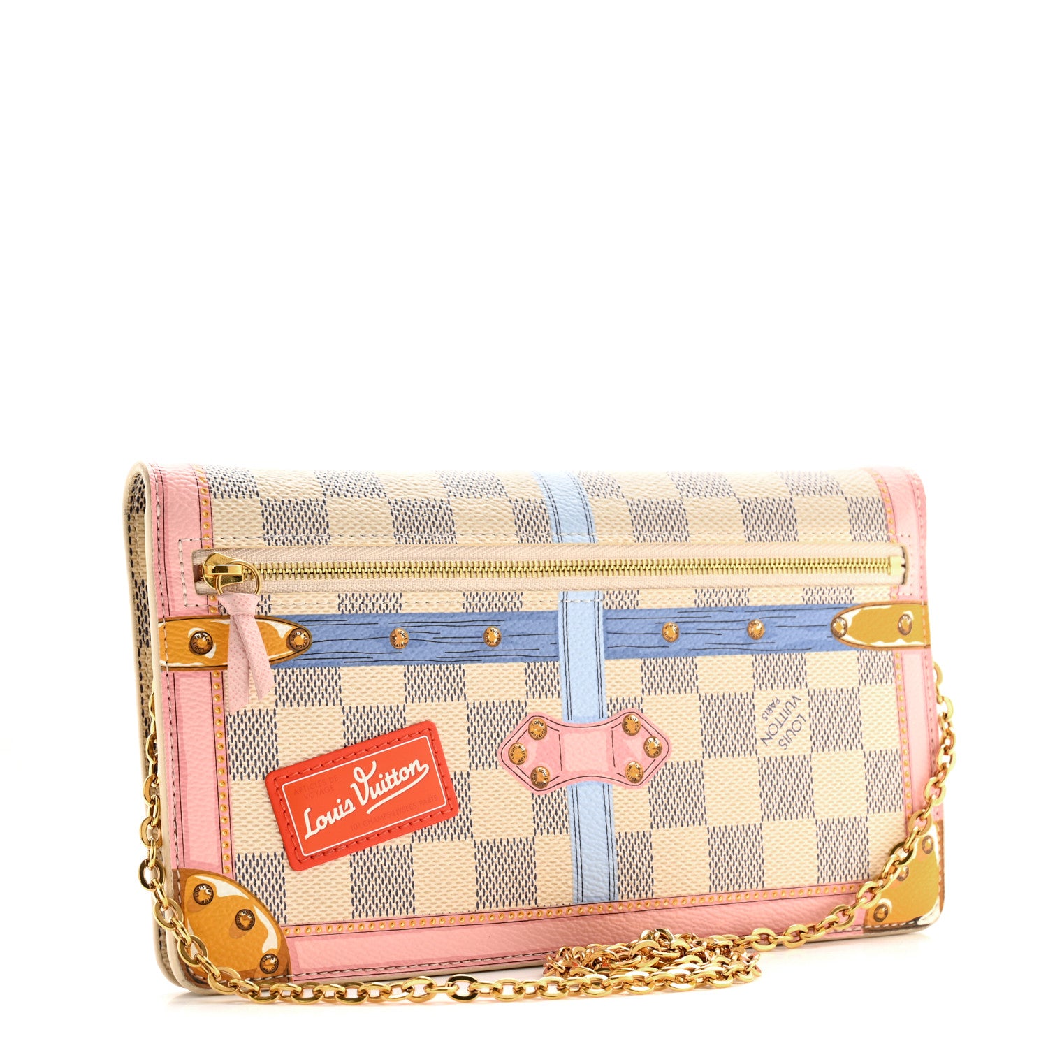 Louis Vuitton Damier Azur Summer Trunks Pochette Weekend 3 of 11