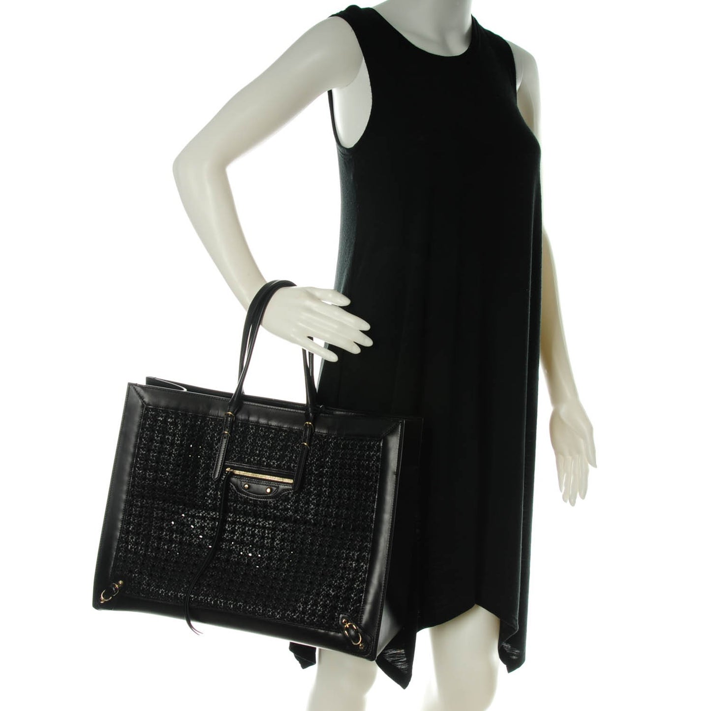 Veau Papier Woven A4 Tote Black