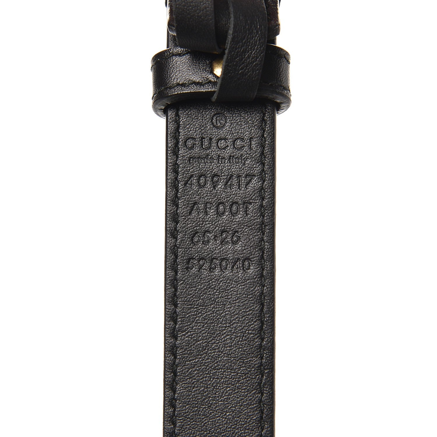 Gucci Calfskin Double G 20mm Belt 65 26 Black 4 of 4