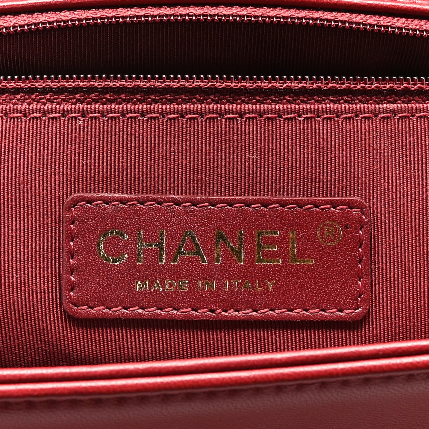 Calfskin Quilted New Medium Boy Flap Red