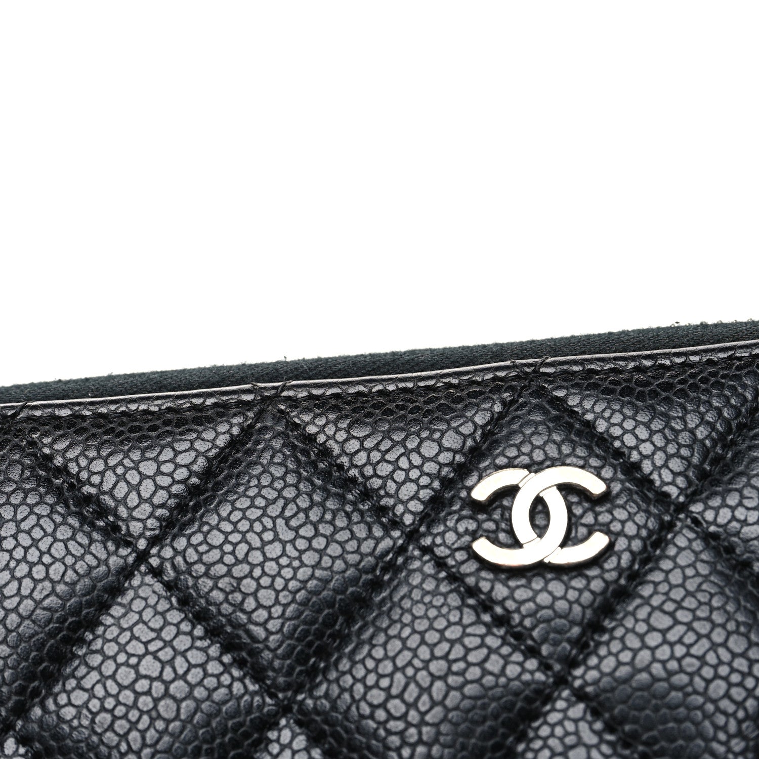 Chanel Caviar Quilted Large Gusset Zip Around Wallet Black 13 of 14