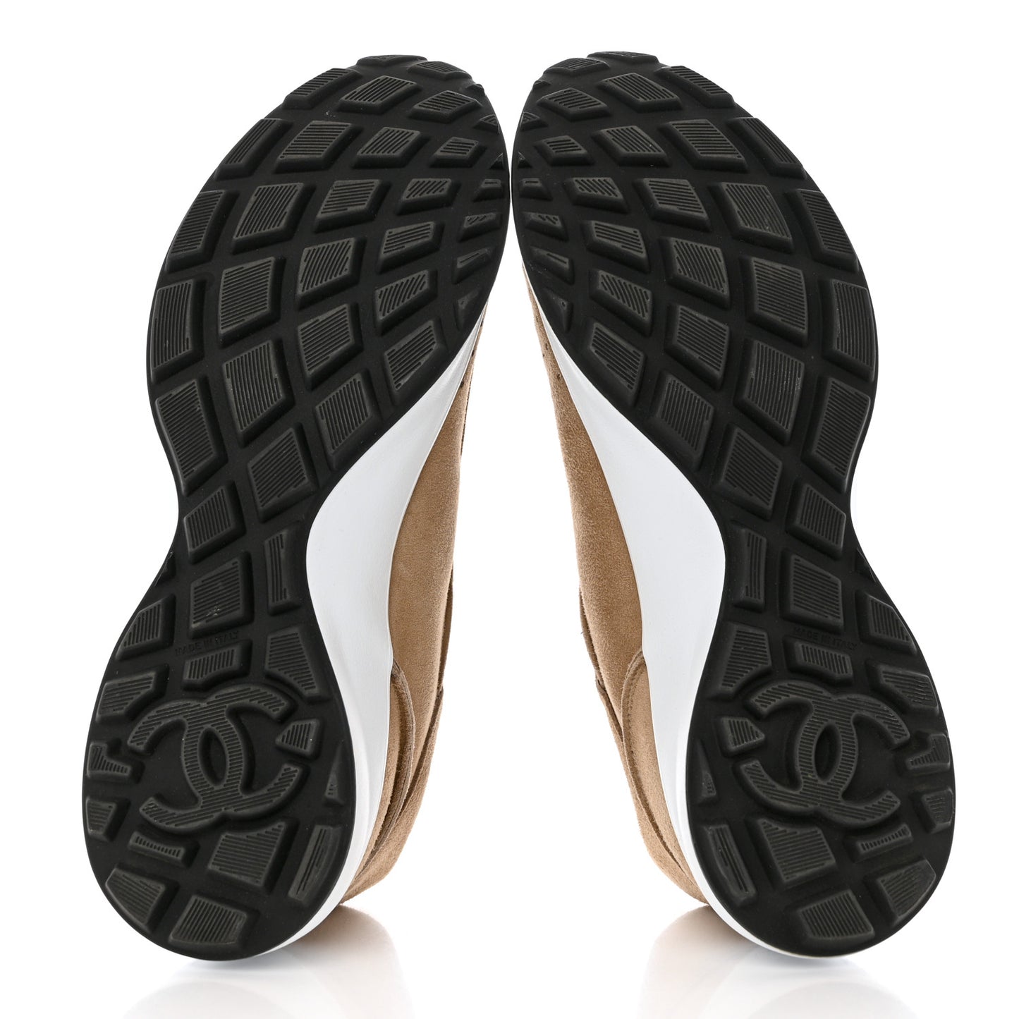 Suede Goatskin CC Sneakers 39 Dark Beige