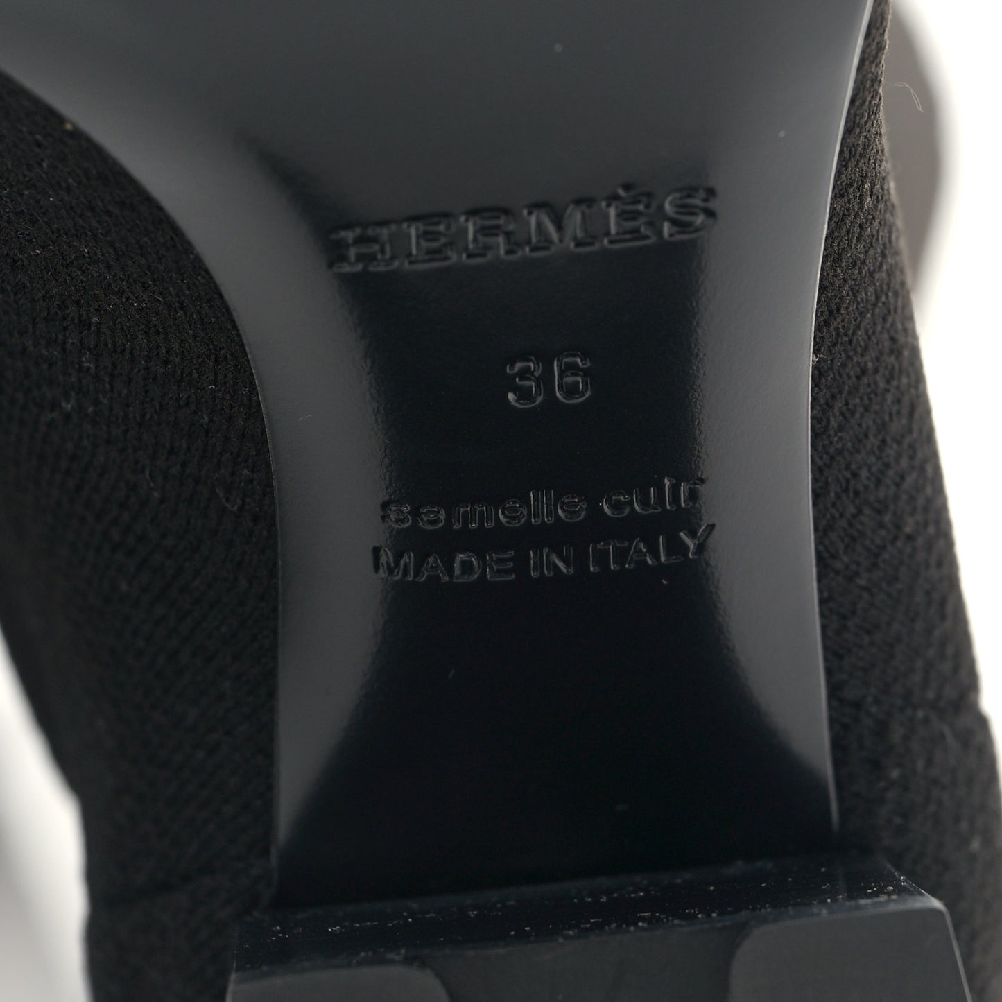 Knit Calfskin Fontaine 60 Boots 36 Black