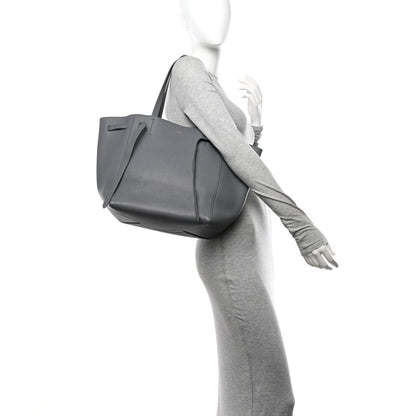 Celine Soft Grained Calfskin Small Belt Cabas Phantom Medium Grey 2 of 13