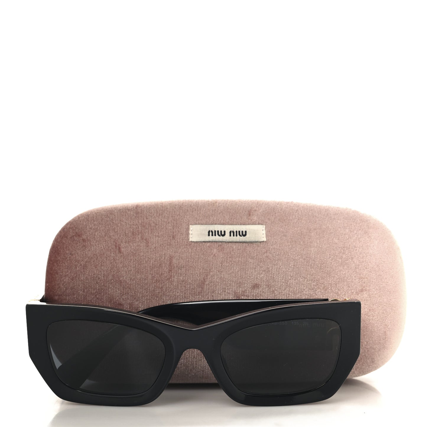 Acetate Rectangle Sunglasses SMU 09W Black