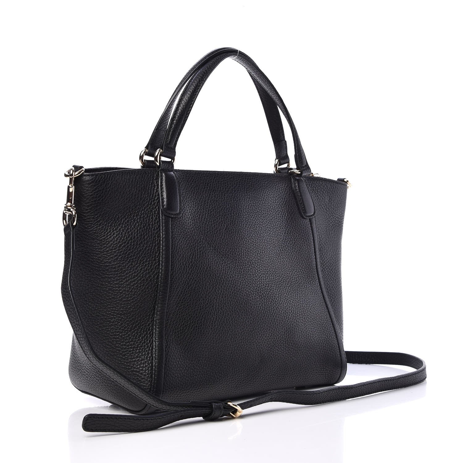 Gucci Pebbled Calfskin Small Soho Top Handle Bag Black 4 of 9