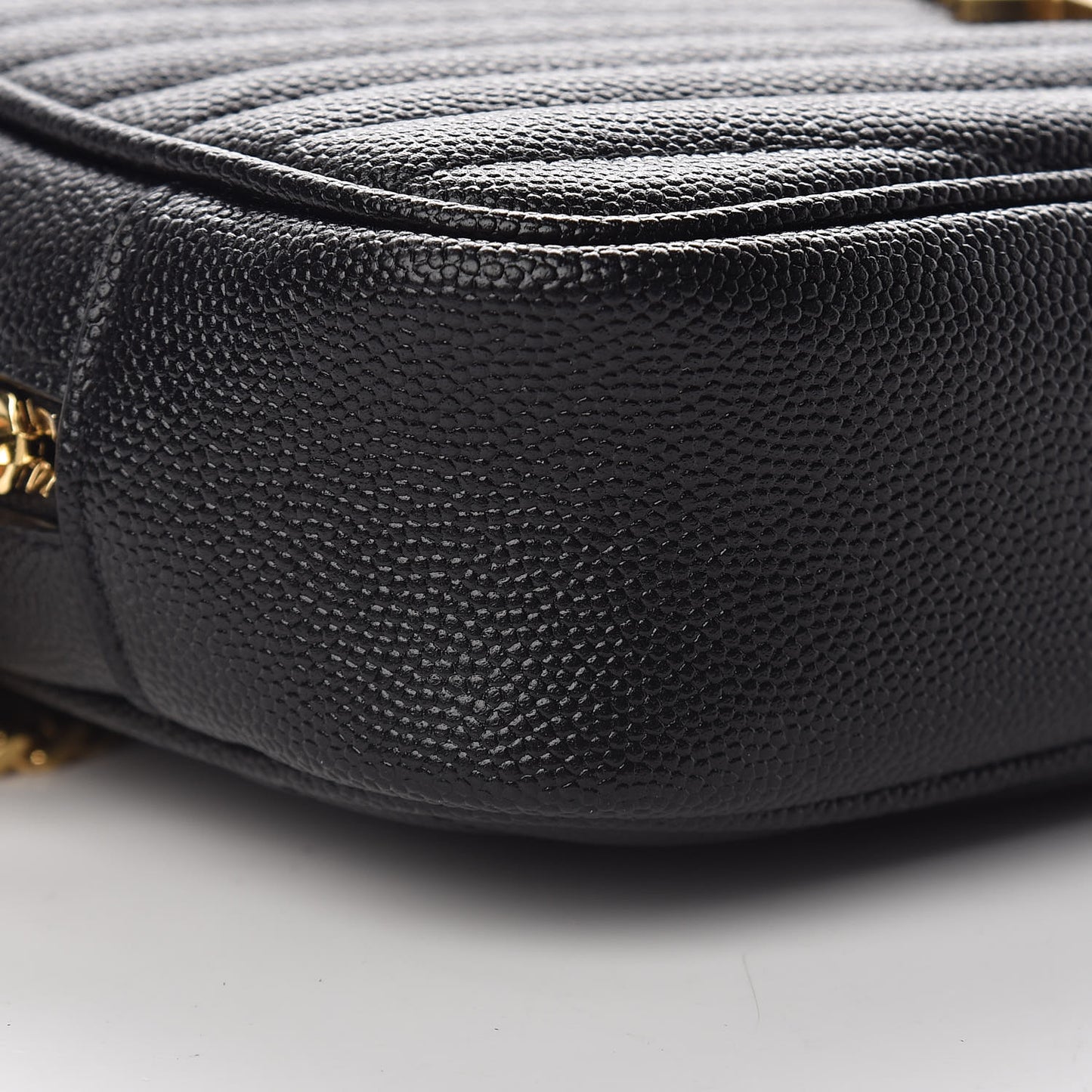 Grain De Poudre Matelasse Monogram Mini Lou Camera Bag Black
