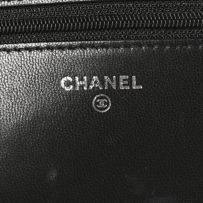 Chanel Lambskin Quilted Wallet On Chain WOC Black 6 of 11