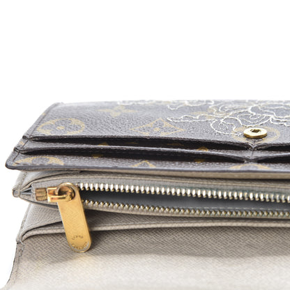 Louis Vuitton Monogram Dentelle Sarah Wallet Silver 10 of 12