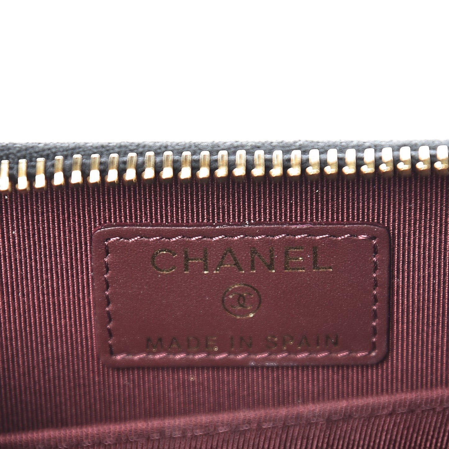 Caviar Quilted Zip Coin Purse Black
