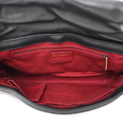 Chanel Aged Calfskin Quilted Medium Pondichery Flap Black 7 of 14