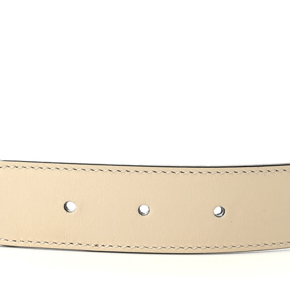 Gucci GG Supreme Monogram Matte Plutone Calfskin Double G 30mm Belt 95 38 Beige Ebony Mystic White 4 of 6