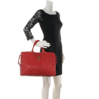 Saint Laurent Sheepskin Large Cabas ChYc Red 2 of 7