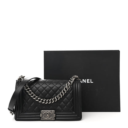 Chanel Caviar Quilted Medium Boy Flap Black 12 of 12