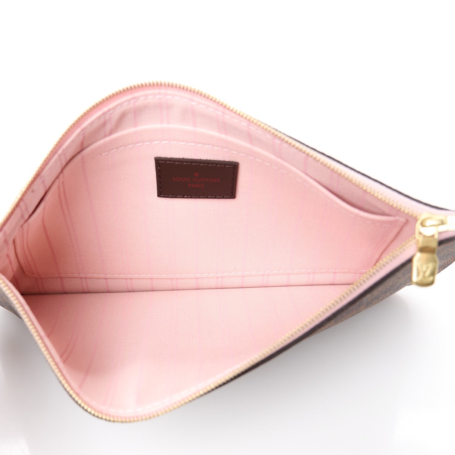 Louis Vuitton Damier Ebene Neverfull MM GM Pochette Rose Ballerine 5 of 7